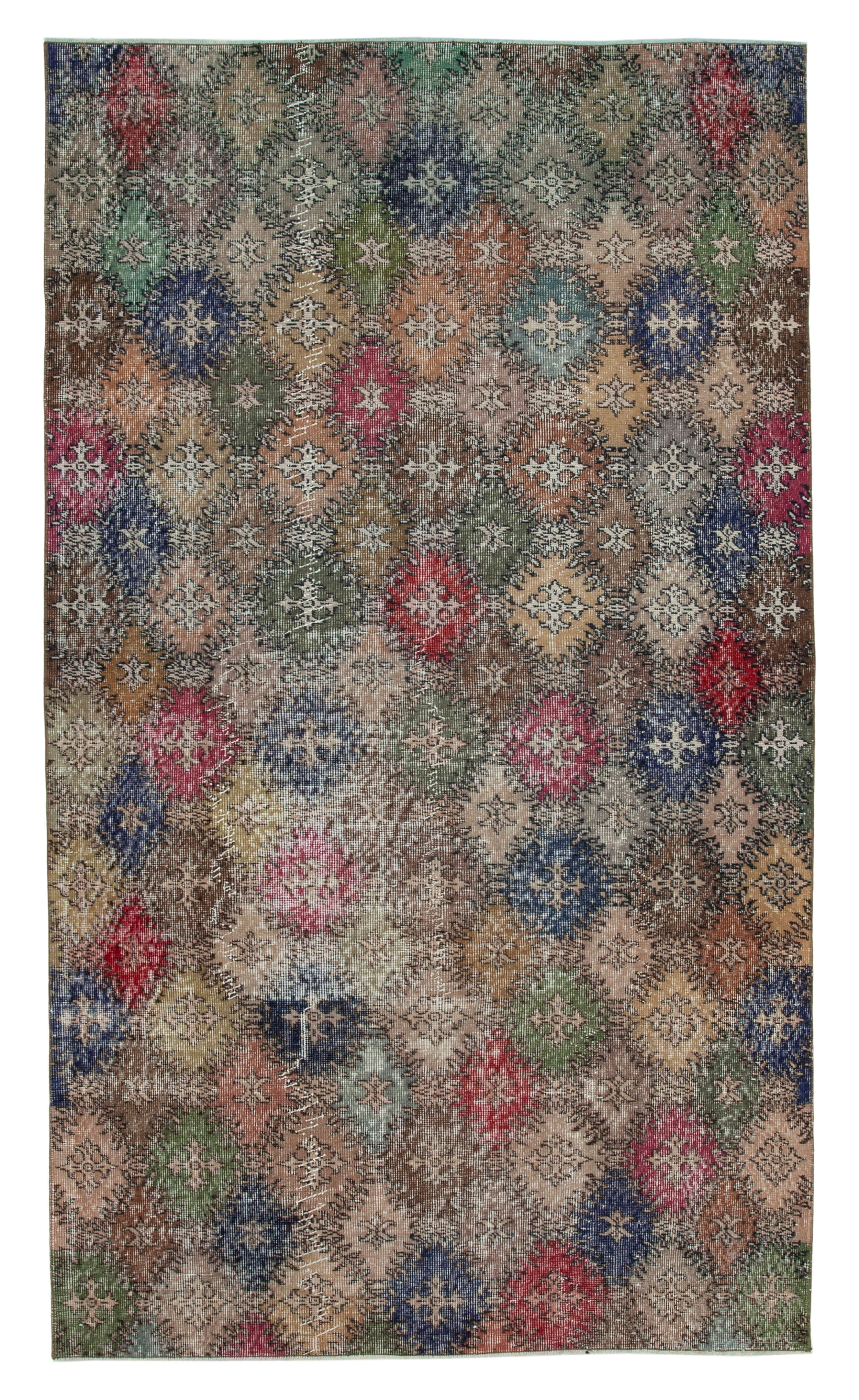 5x8 Multicolor Bohemian Rug  - 21782
