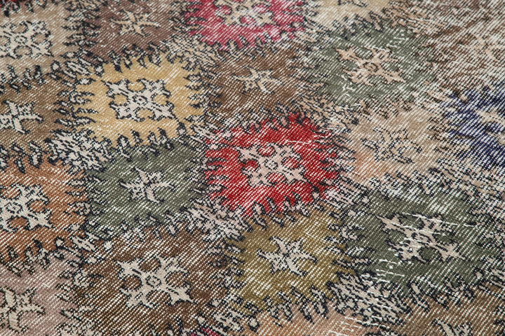 5x8 Multicolor Bohemian Rug  - 21782