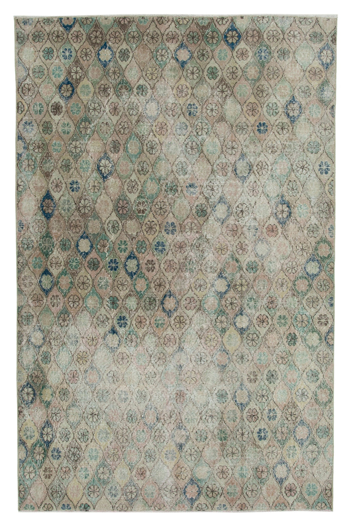 5x8 Beige Bohemian Rug  - 21785