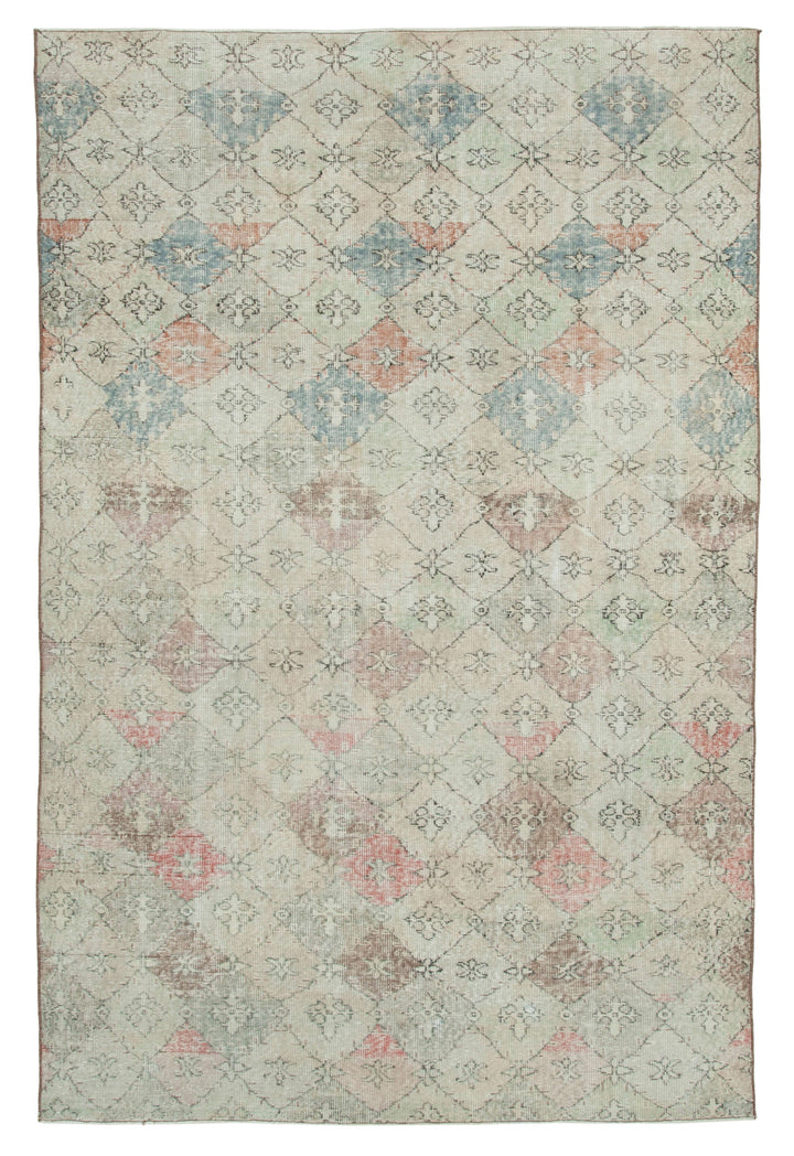 6x9 Beige Bohemian Rug  - 21795