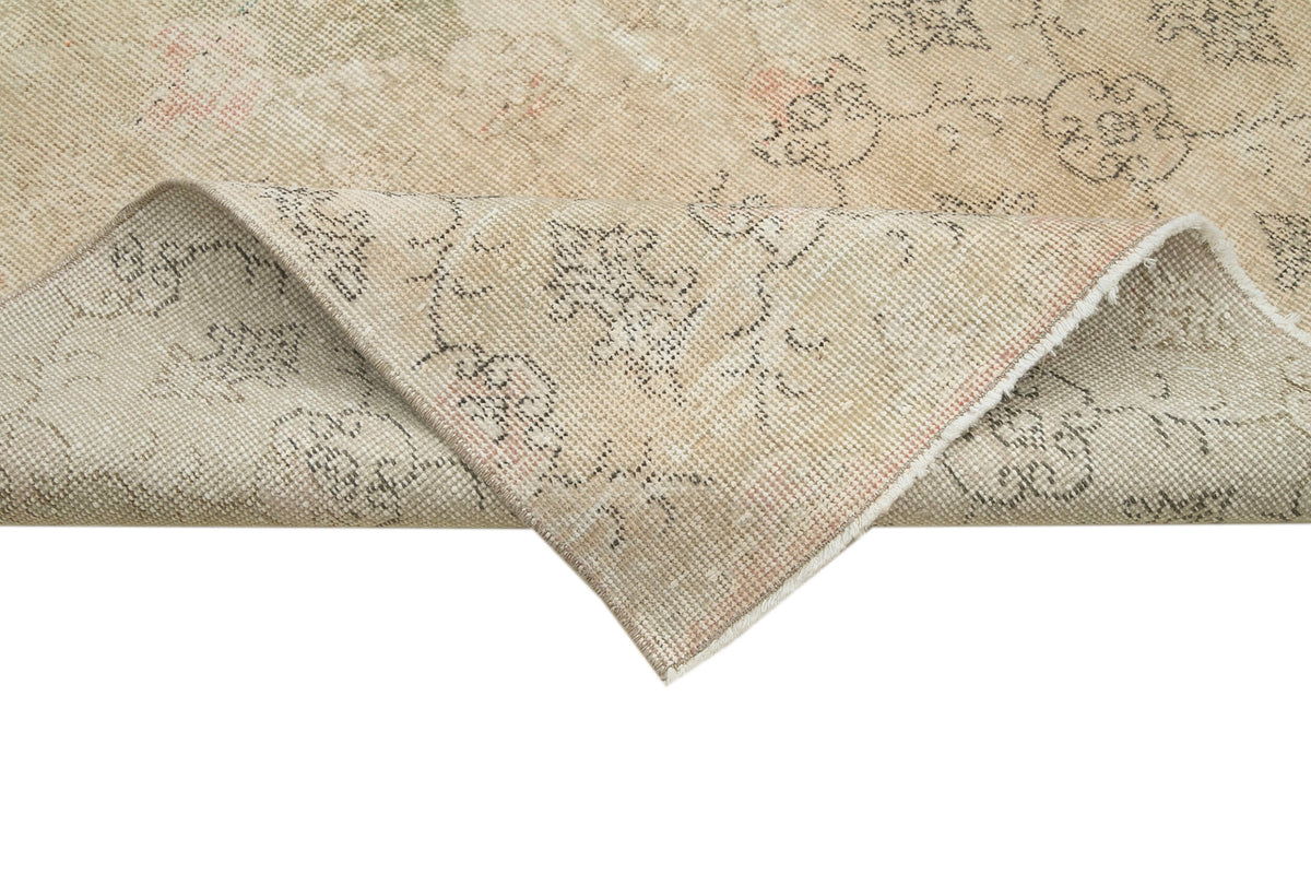 6x8 Beige Vintage Turkish Rug - 21807