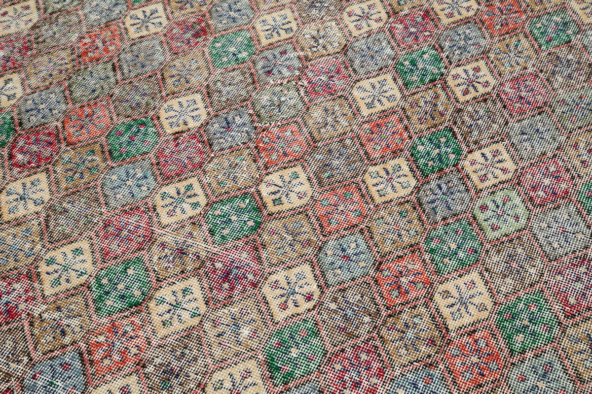 5x9 Multicolor Bohemian Rug  - 21815