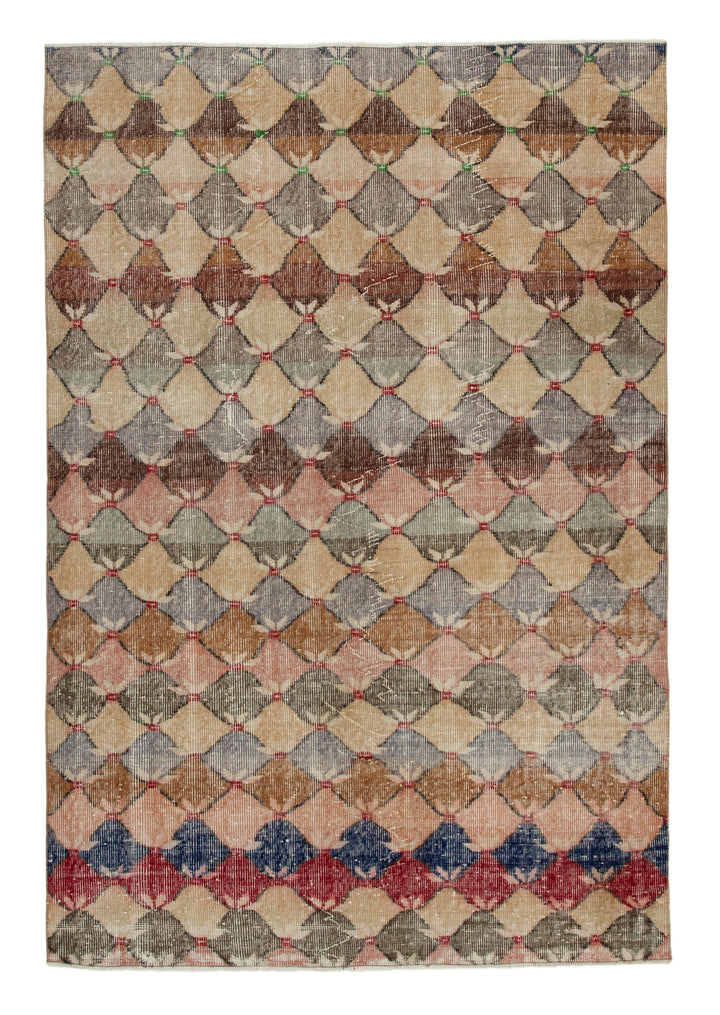 5x8 Multicolor Bohemian Rug  - 21818