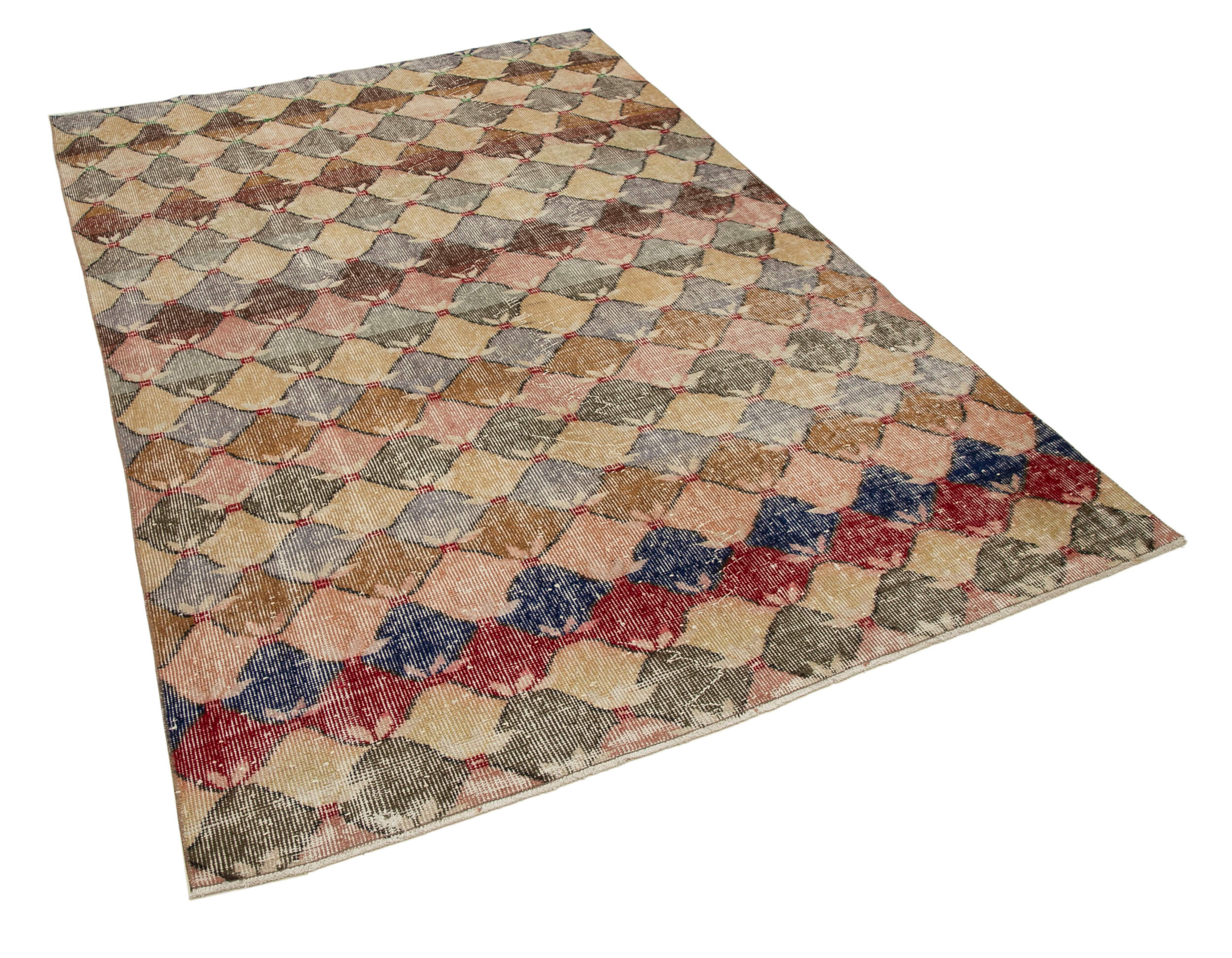 5x8 Multicolor Bohemian Rug  - 21818