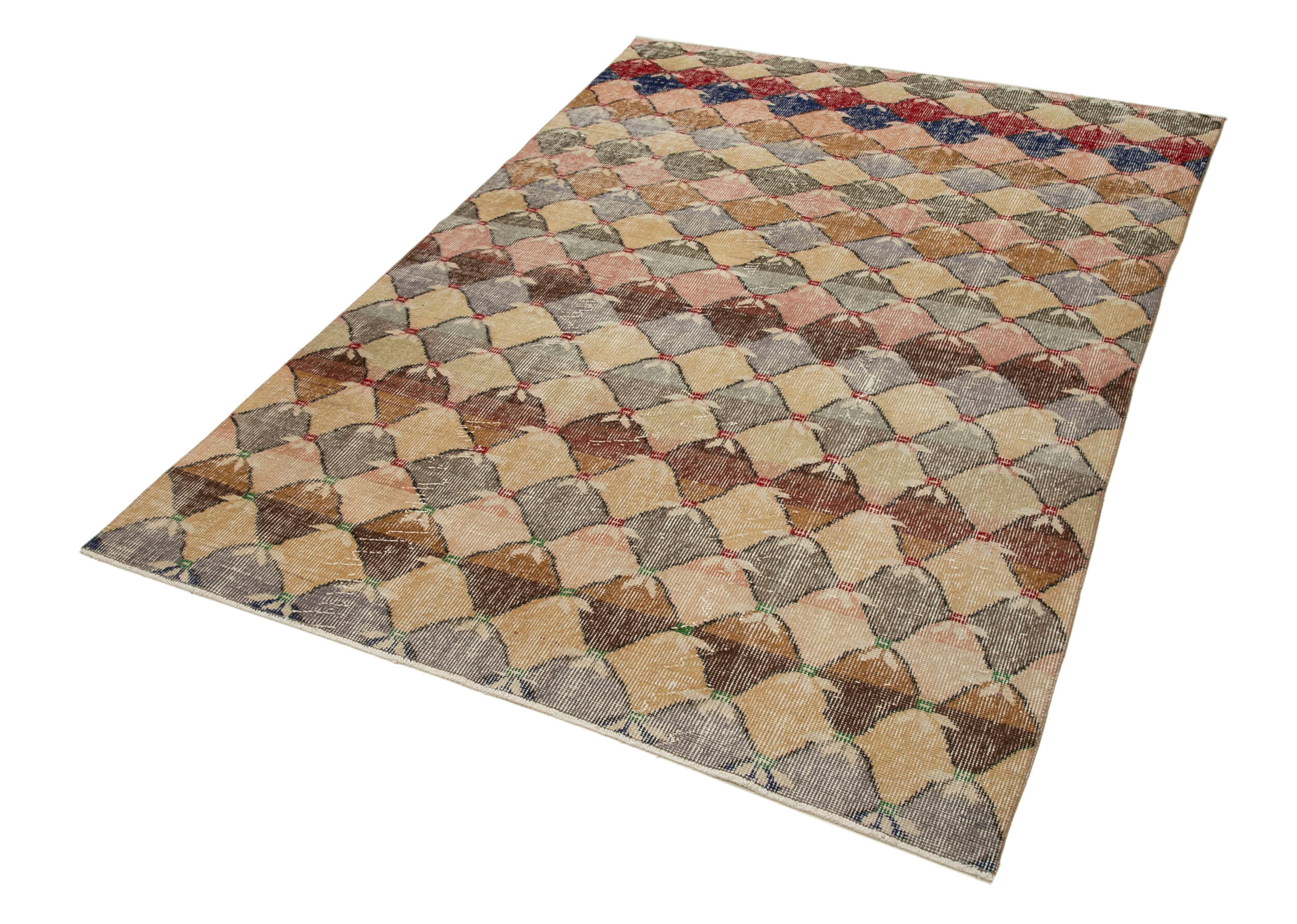 5x8 Multicolor Bohemian Rug  - 21818