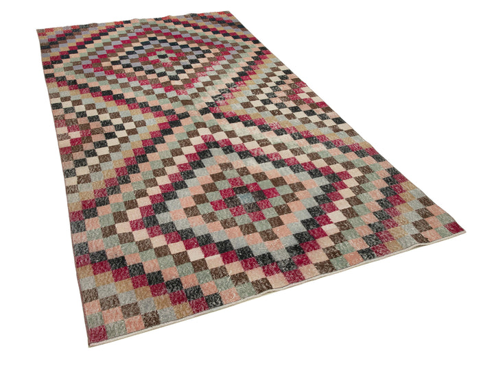 5x9 Red Bohemian Rug  - 21844