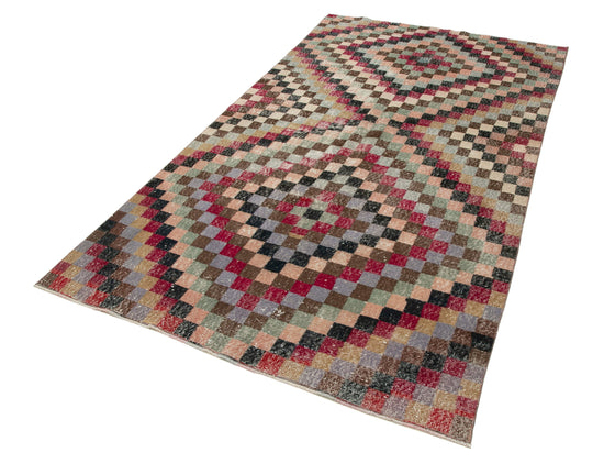 5x9 Red Bohemian Rug  - 21844