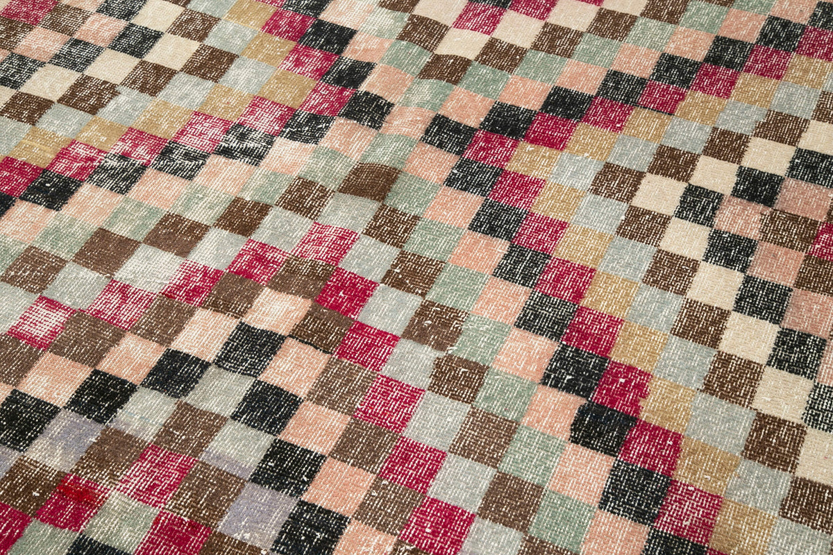 5x9 Red Bohemian Rug  - 21844