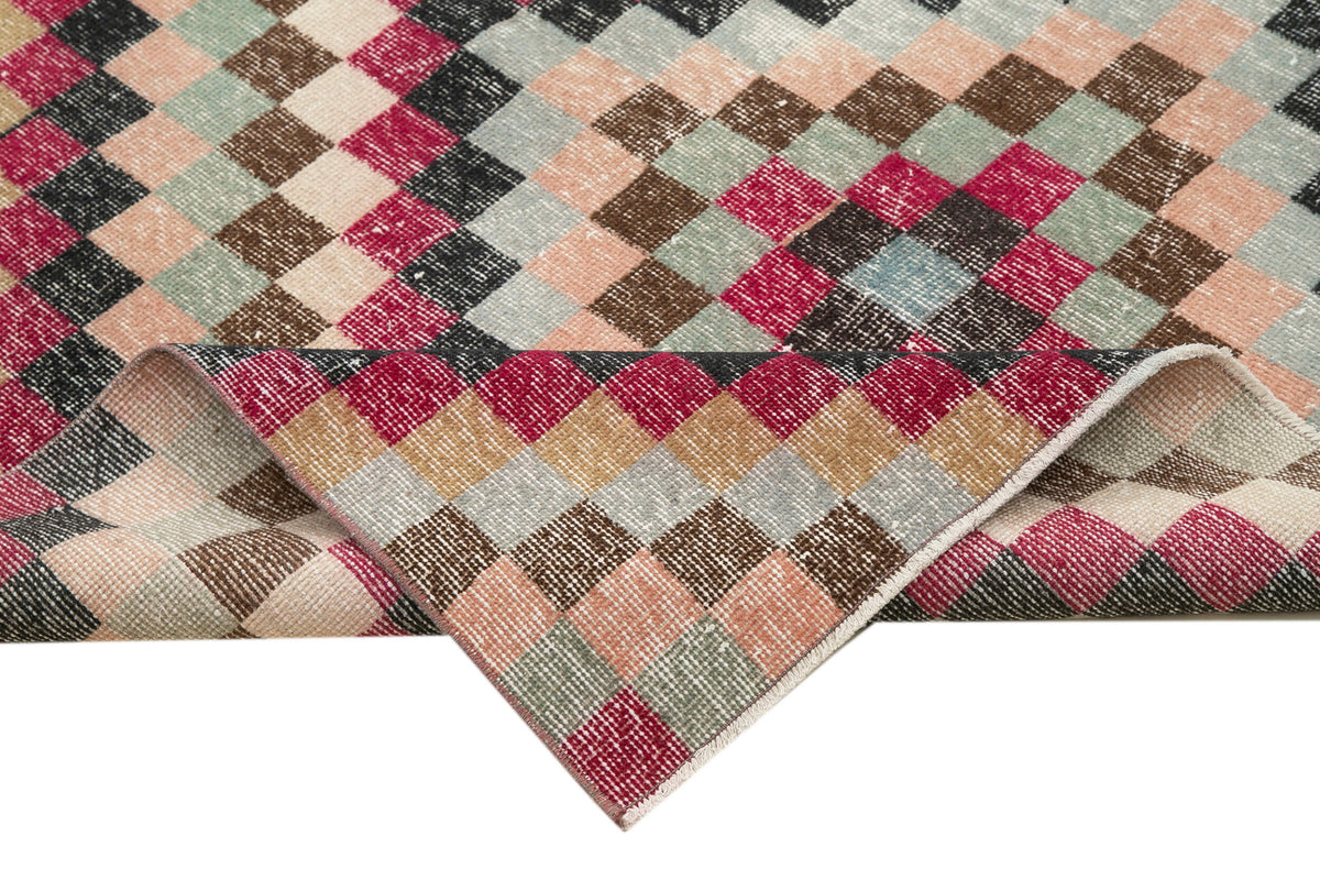 5x9 Red Bohemian Rug  - 21844