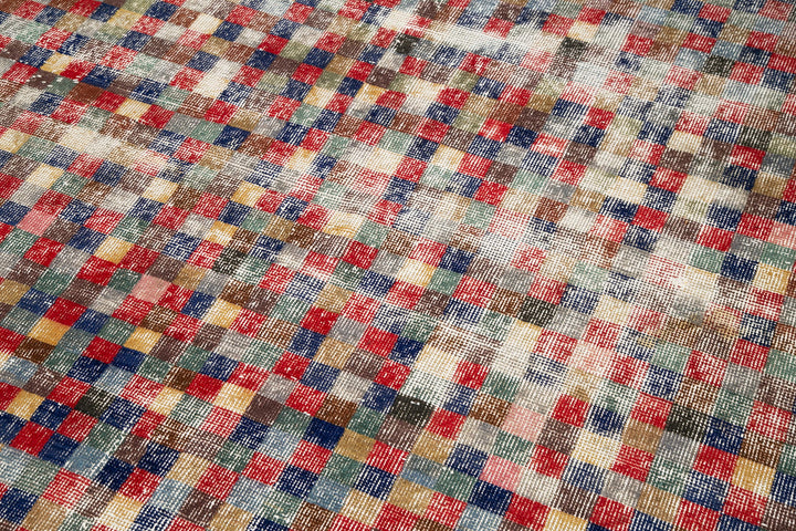 5x9 Red Bohemian Rug  - 21850