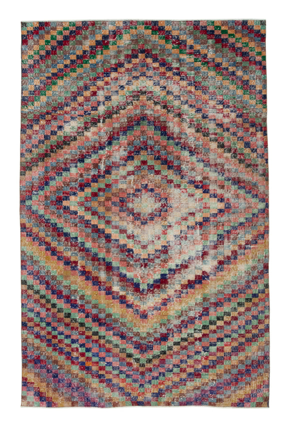 5x9 Red Bohemian Rug  - 21854