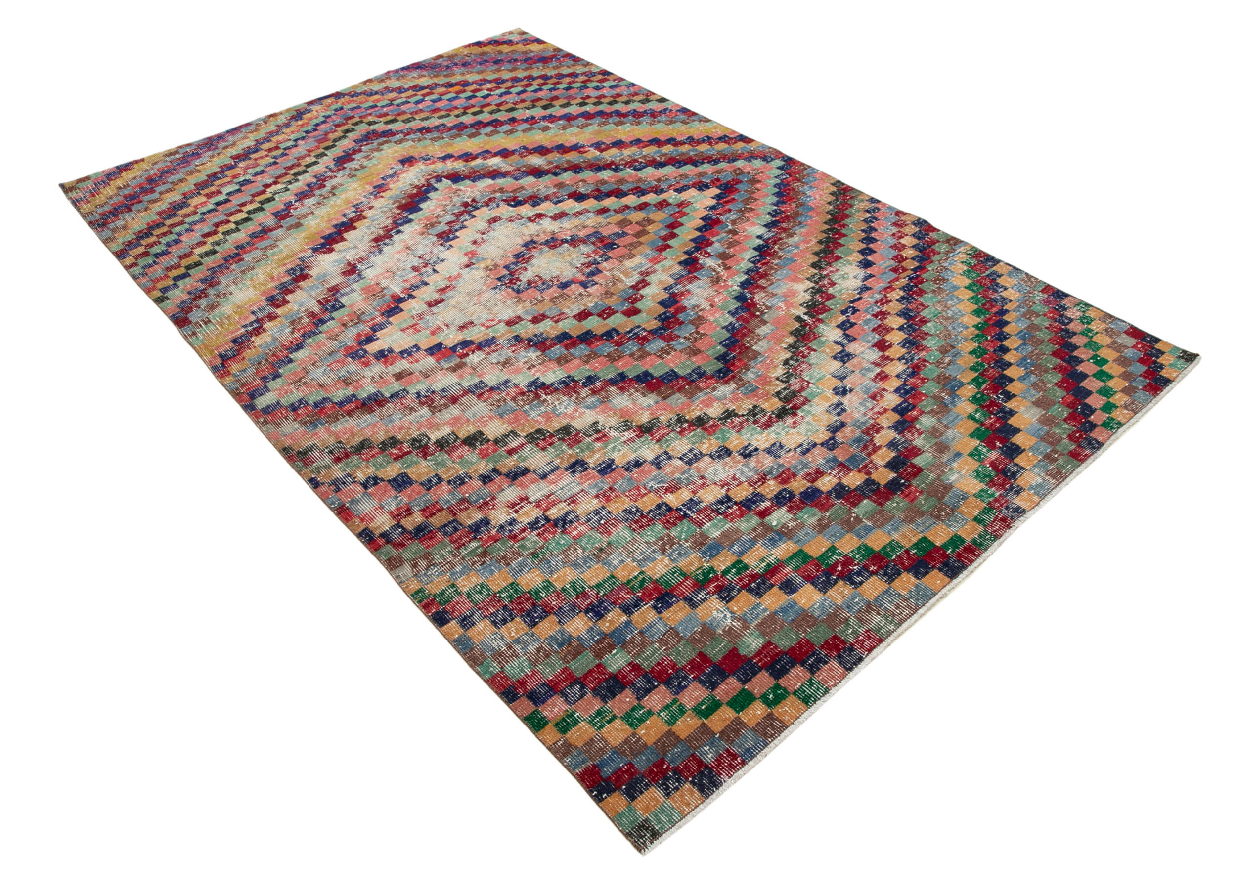 5x9 Red Bohemian Rug  - 21854