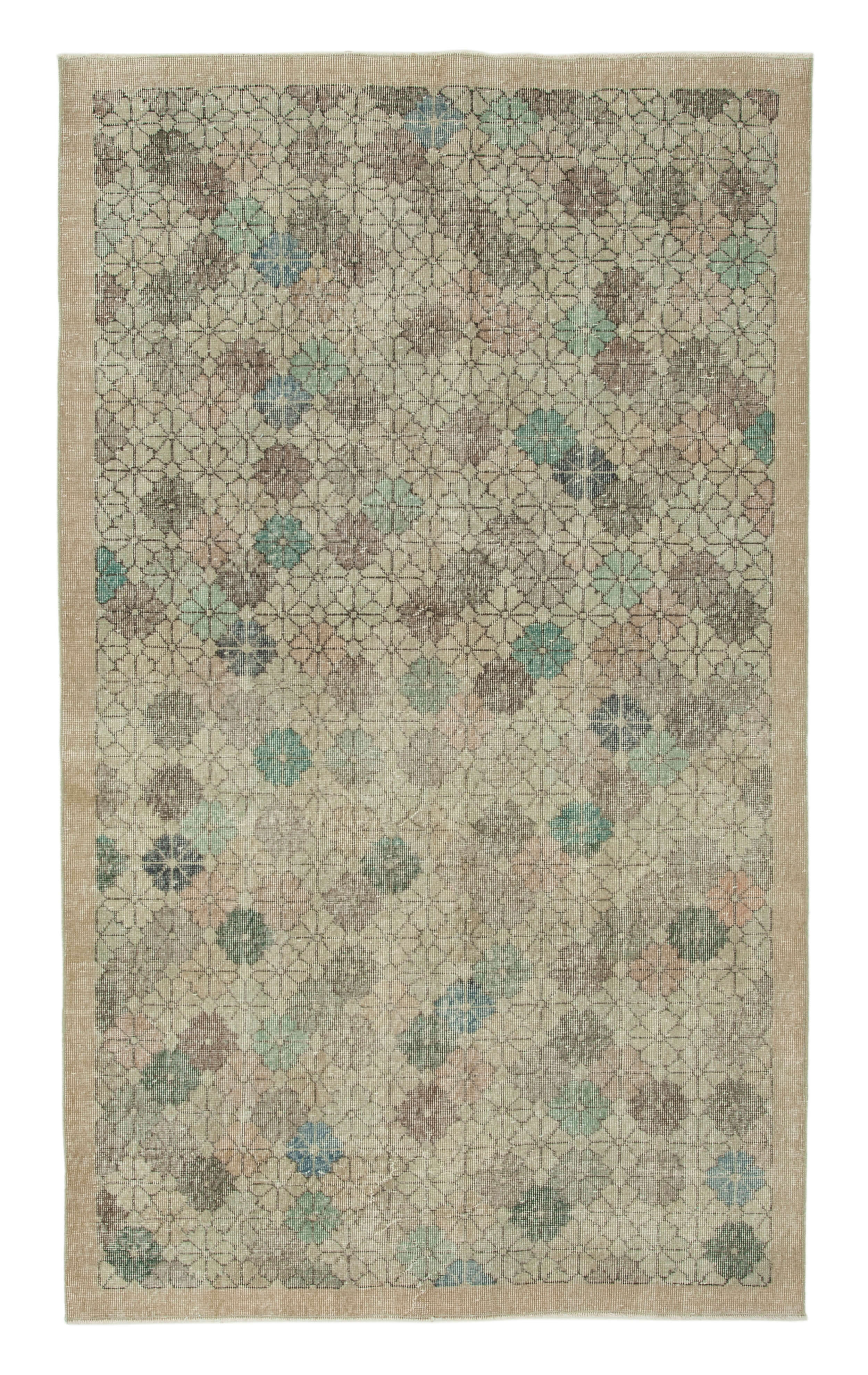 5x9 Beige Bohemian Rug  - 21867