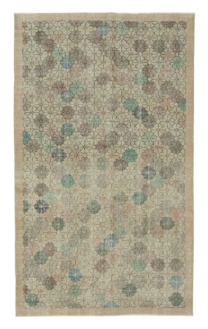 5x9 Beige Bohemian Rug  - 21867