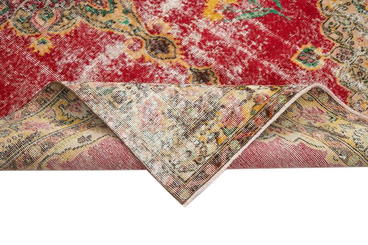 5x9 Red Bohemian Rug  - 21871