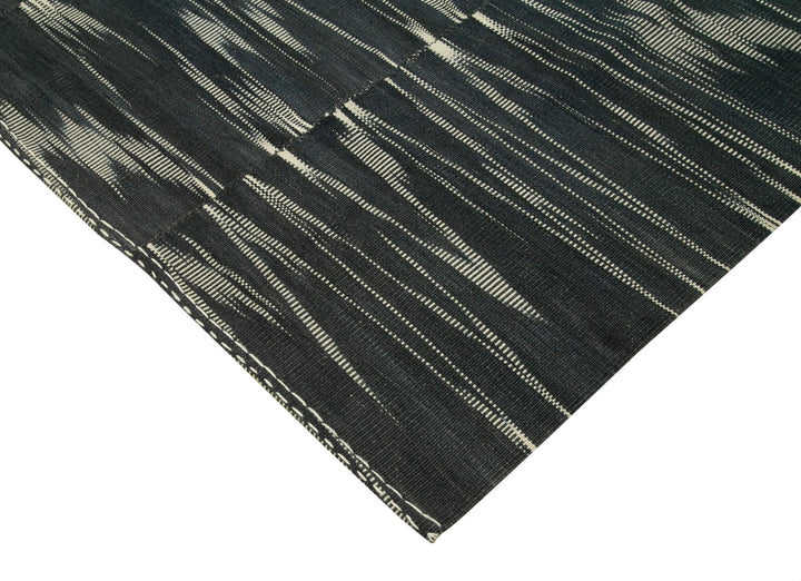 11x13 Black Contemporary Kilim Rug - 21887