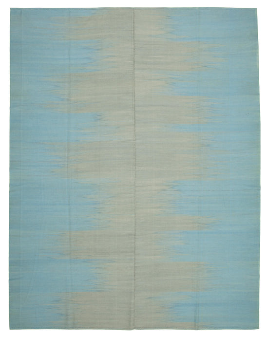 12x15 Blue Contemporary Kilim Rug - 21897