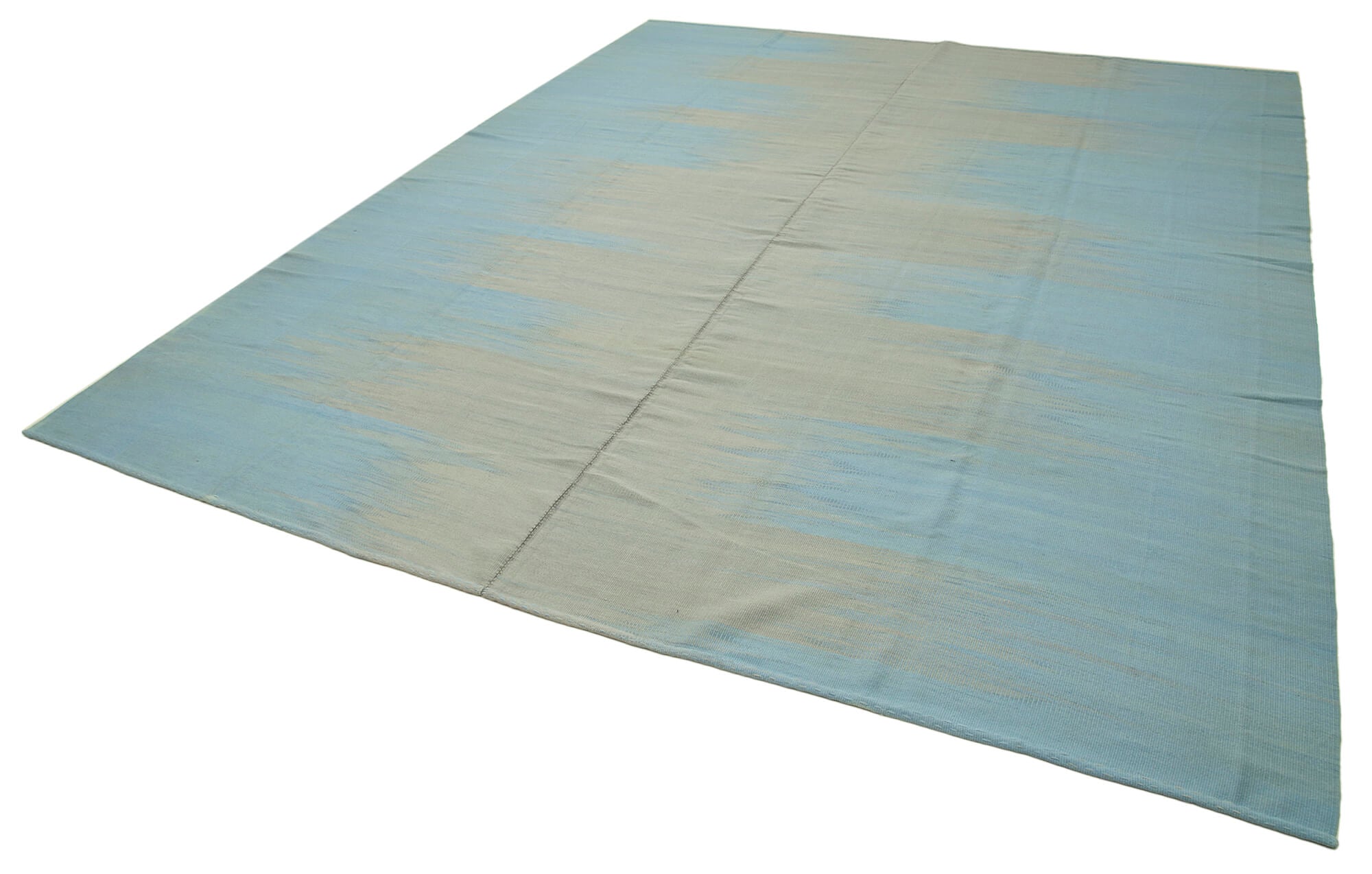 12x15 Blue Contemporary Kilim Rug - 21897