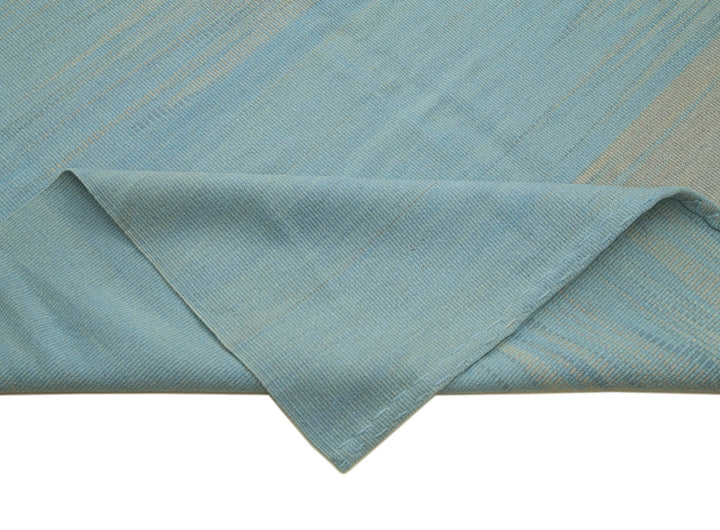 12x15 Blue Contemporary Kilim Rug - 21897
