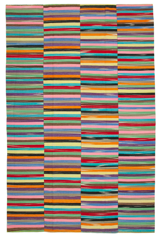 9x14 Multicolor Contemporary Kilim Rug - 21907