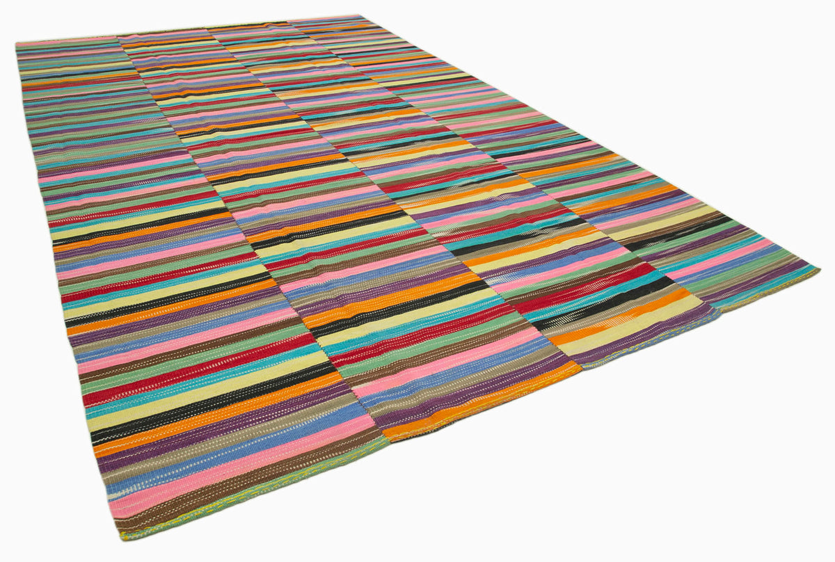 9x14 Multicolor Contemporary Kilim Rug - 21907