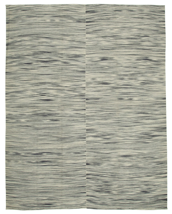 10x13 Grey Contemporary Kilim Rug - 21915
