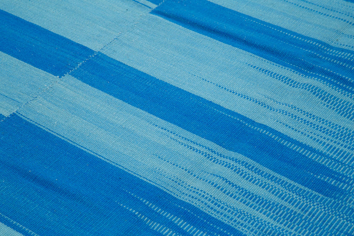 10x13 Blue Contemporary Kilim Rug - 21916