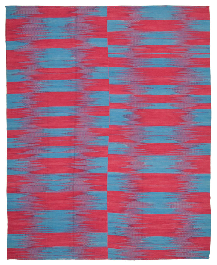 10x12 Red Contemporary Kilim Rug - 21918