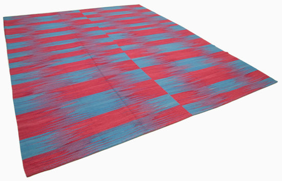 10x12 Red Contemporary Kilim Rug - 21918
