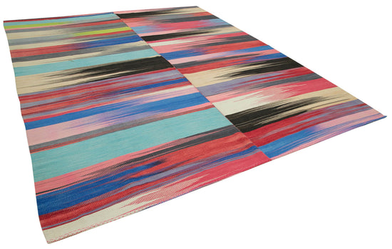 10x12 Multicolor Contemporary Kilim Rug - 21926