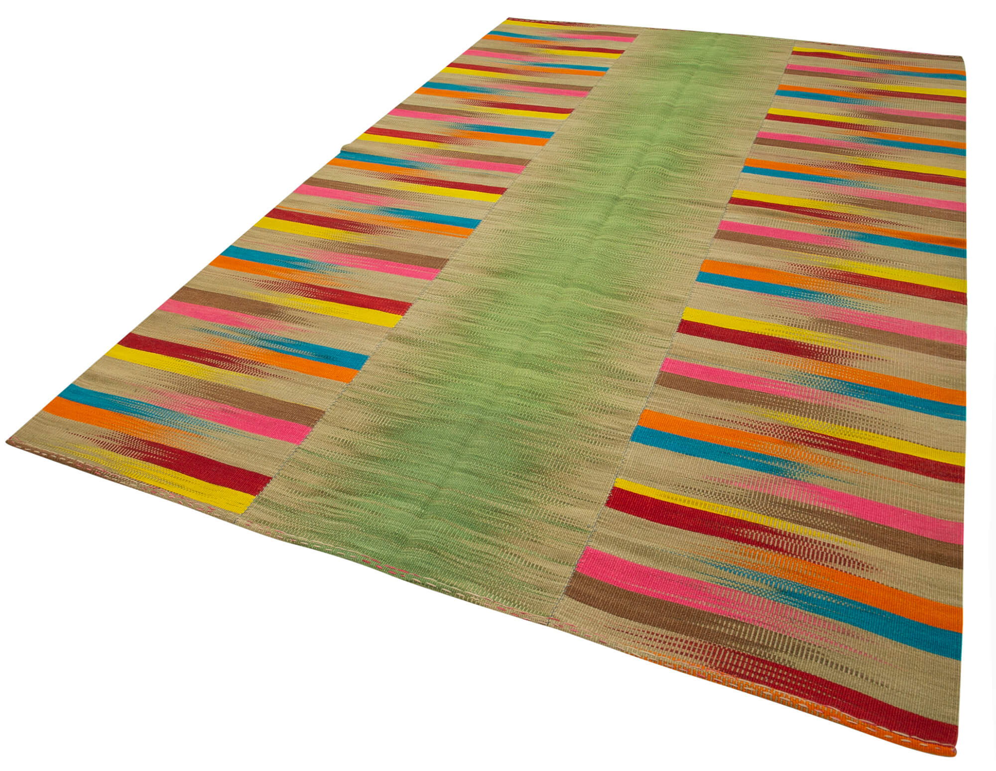 7x11 Multicolor Contemporary Kilim Rug - 21932
