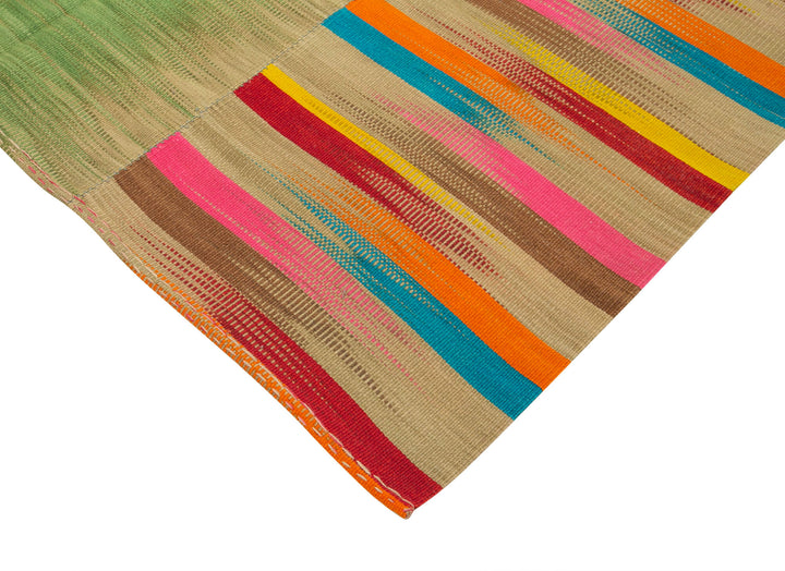 7x11 Multicolor Contemporary Kilim Rug - 21932