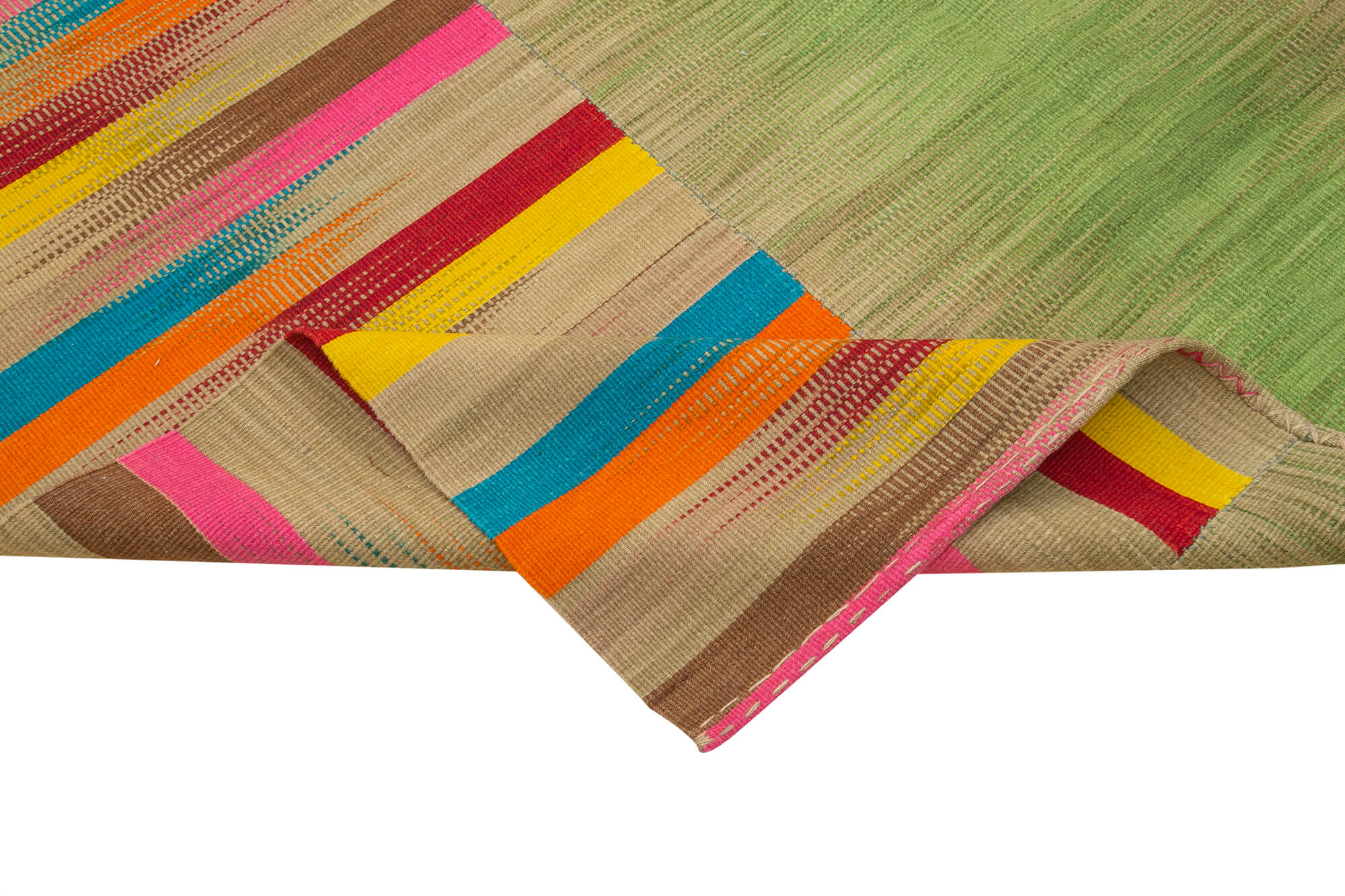 7x11 Multicolor Contemporary Kilim Rug - 21932