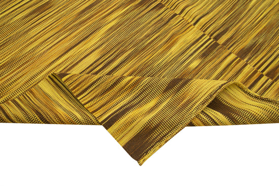 7x12 Yellow Contemporary Kilim Rug - 21933