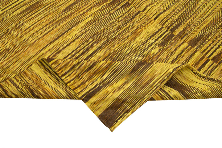 7x12 Yellow Contemporary Kilim Rug - 21933