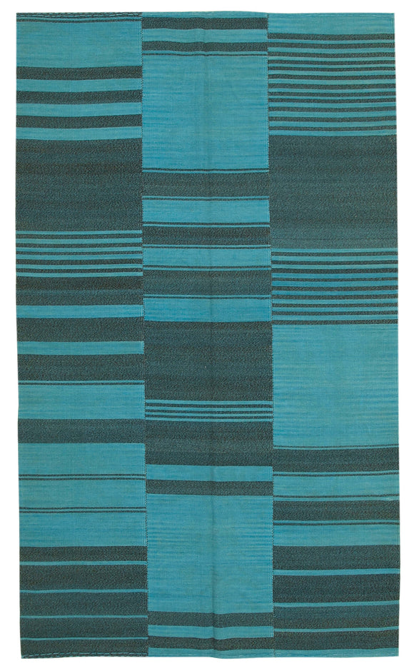 7x12 Turquoise Contemporary Kilim Rug - 21934