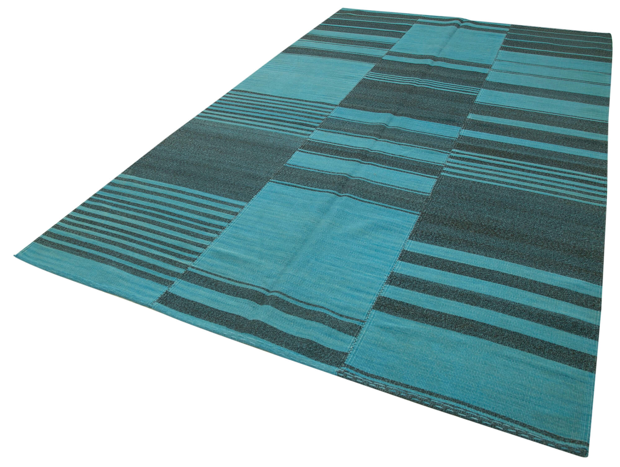 7x12 Turquoise Contemporary Kilim Rug - 21934