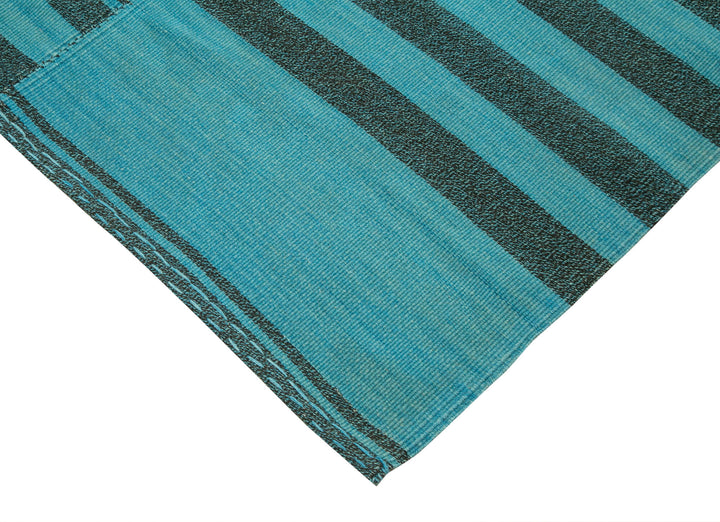 7x12 Turquoise Contemporary Kilim Rug - 21934