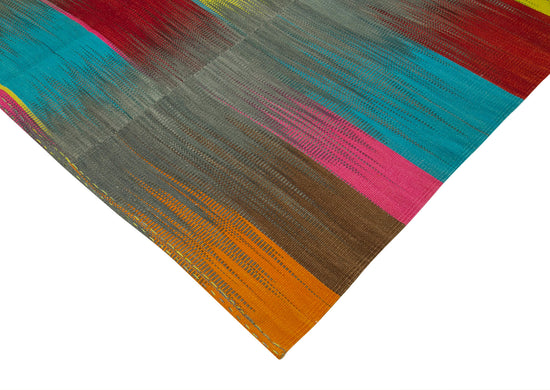 7x11 Multicolor Contemporary Kilim Rug - 21935