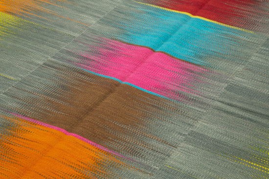 7x11 Multicolor Contemporary Kilim Rug - 21935