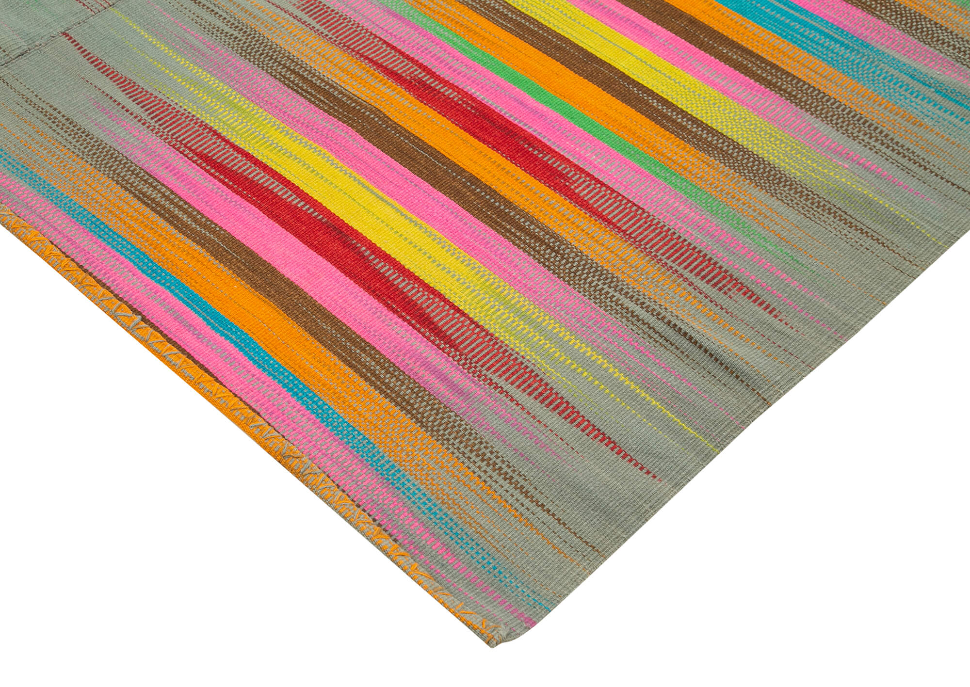 7x10 Multicolor Contemporary Kilim Rug - 21938