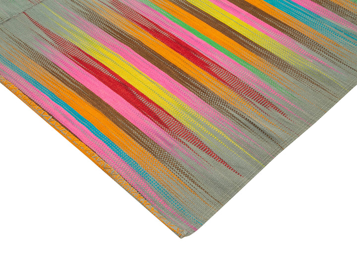 7x10 Multicolor Contemporary Kilim Rug - 21938