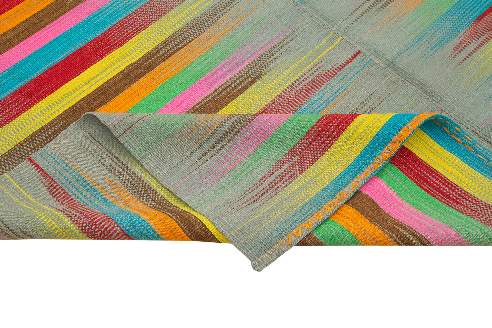 7x10 Multicolor Contemporary Kilim Rug - 21938