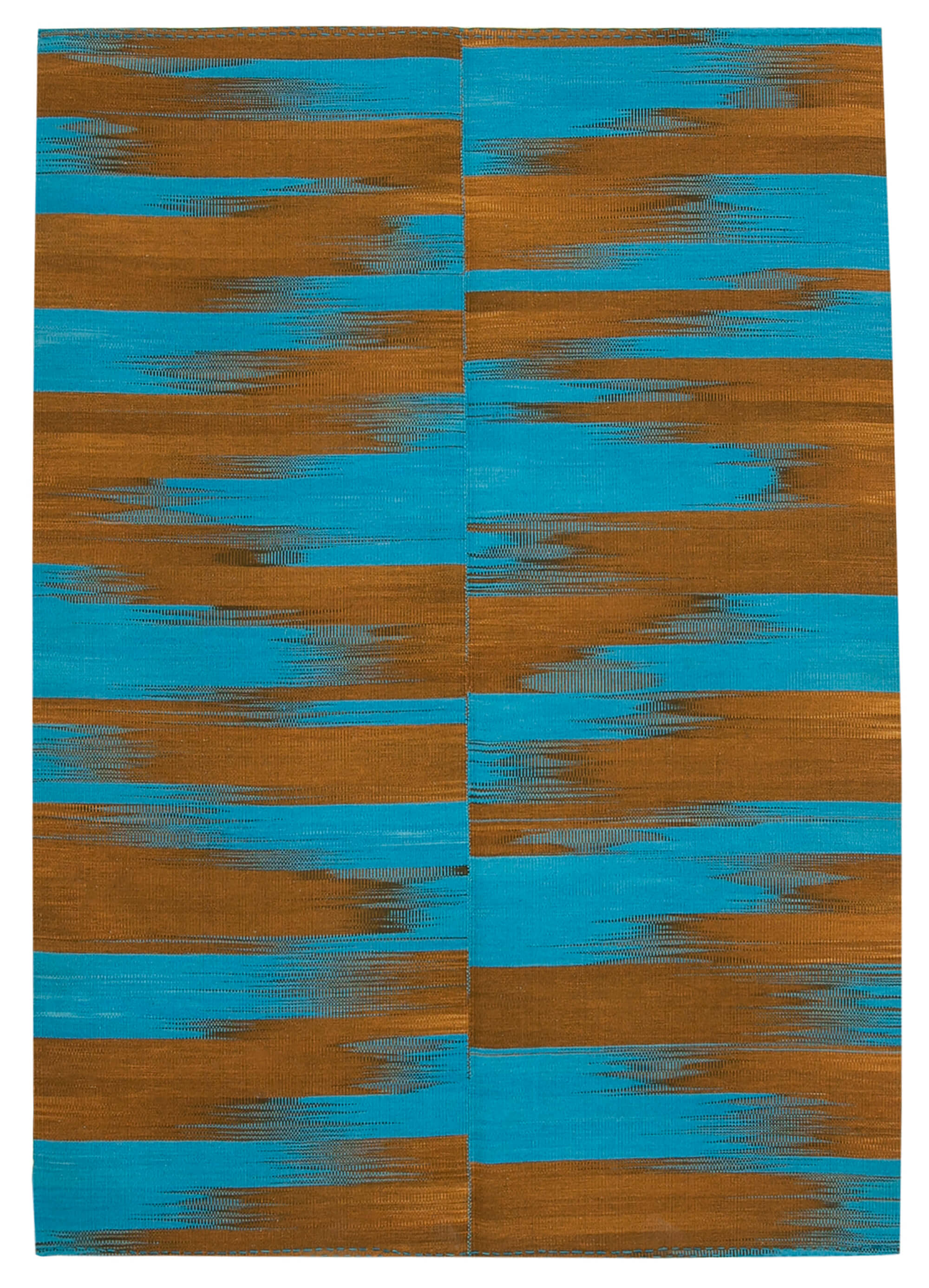 7x9 Blue Contemporary Kilim Rug - 21939