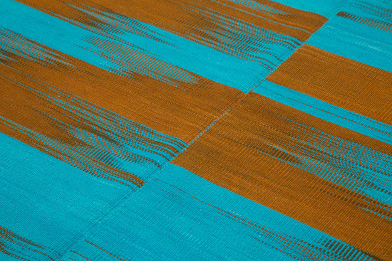 7x9 Blue Contemporary Kilim Rug - 21939