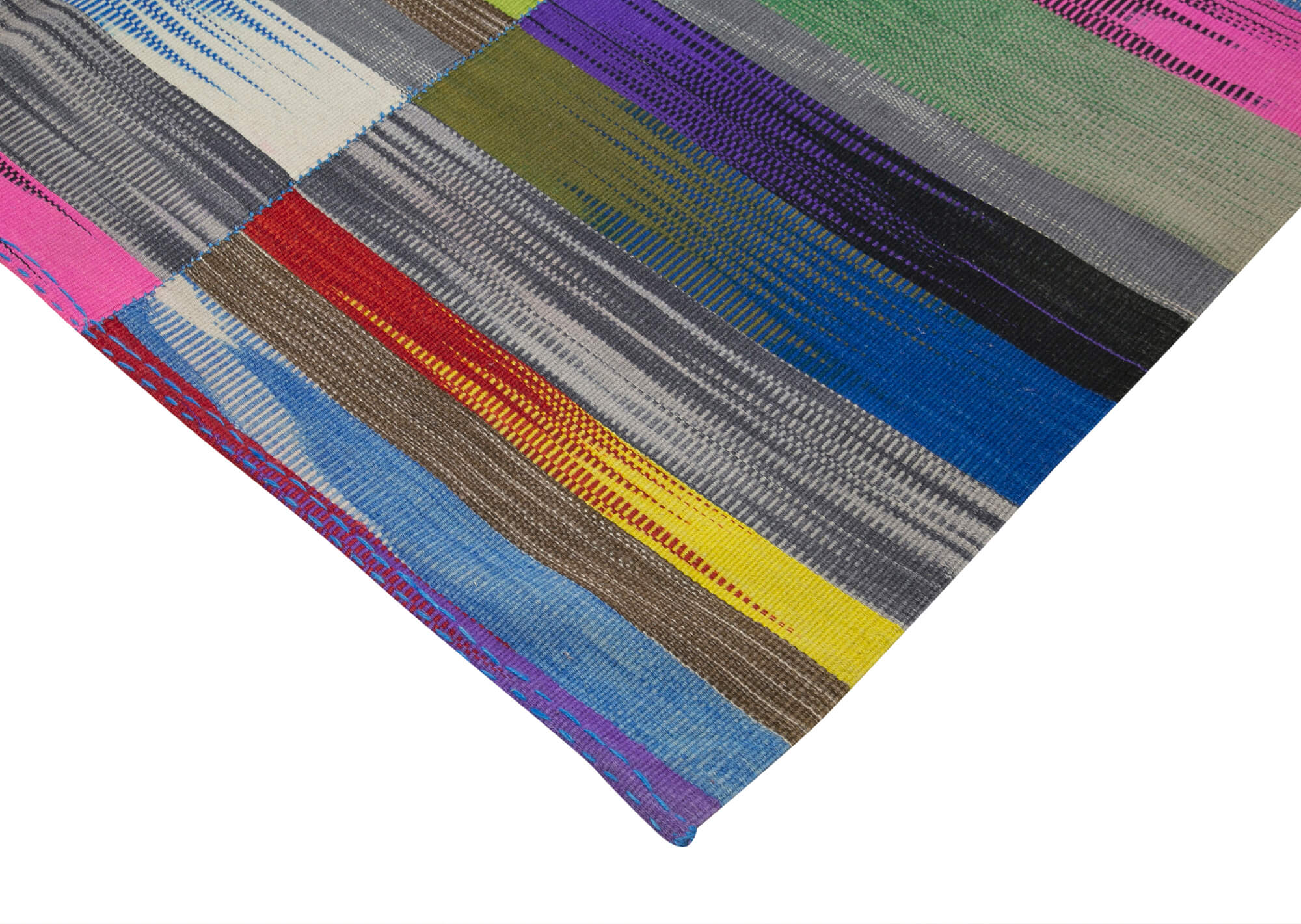 7x10 Multicolor Contemporary Kilim Rug - 21940