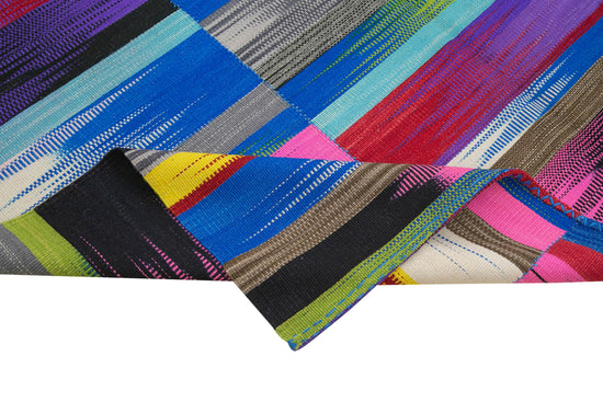 7x10 Multicolor Contemporary Kilim Rug - 21940