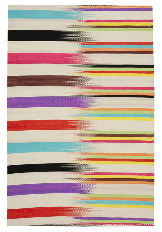 6x9 Multicolor Contemporary Kilim Rug - 21942