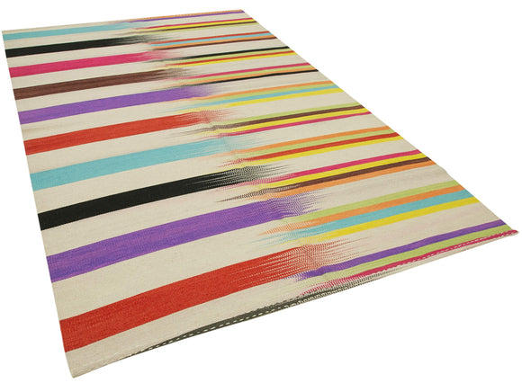 6x9 Multicolor Contemporary Kilim Rug - 21942