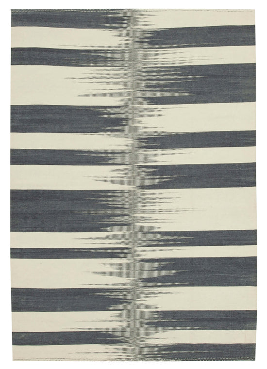 6x9 Beige Contemporary Kilim Rug - 21945